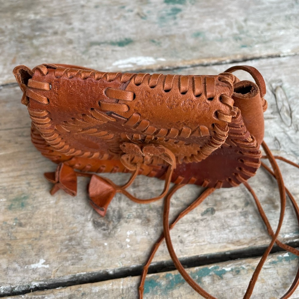 Vintage Leather Patchwork Mini Bag - image 5